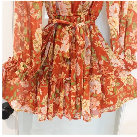 Flying Tomato Rust Orange Fall Colors Short Dress - Picture 2 of 10